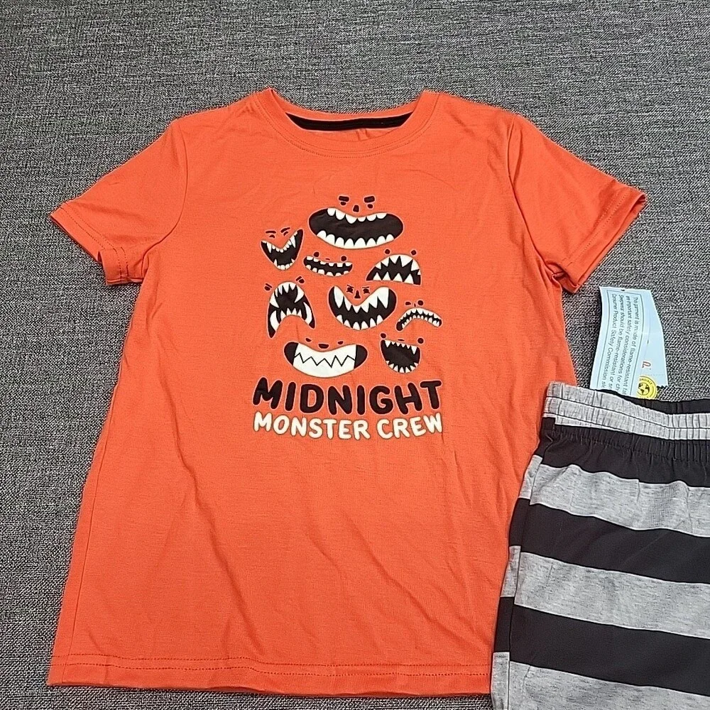 Kids Boys Top with Short Pajama Sleepwear Set Medium Size 8
